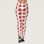 Cute Siamese vecht tegen cartoon Leggings (Achterkant)