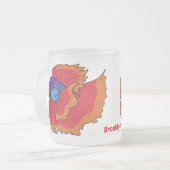 Cute Siamese vecht tegen cartoon Matglas Koffiemok (Voorkant links)