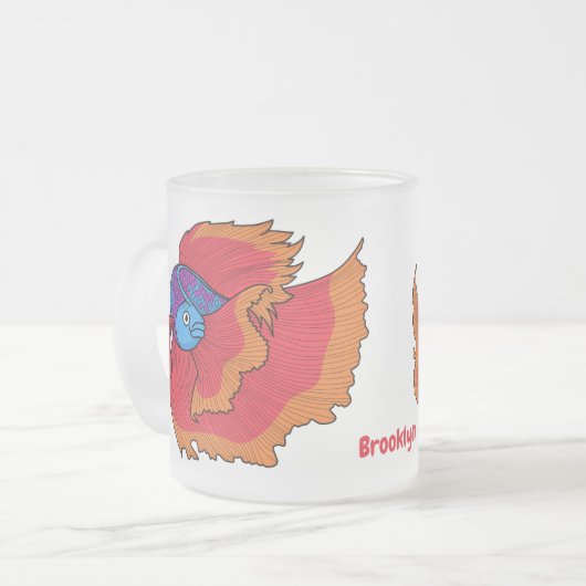 Cute Siamese vecht tegen cartoon Matglas Koffiemok (Voorkant links)