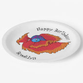 Cute Siamese vecht tegen cartoon Papieren Bordje (Gekanteld)