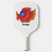 Cute Siamese vecht tegen cartoon Pickleball Paddle (Achterkant)
