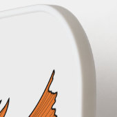 Cute Siamese vecht tegen cartoon Pickleball Paddle (Links Detail)