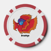 Cute Siamese vecht tegen cartoon Poker Chips (Achterkant)