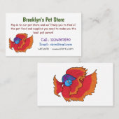 Cute Siamese vecht tegen cartoon Visitekaartje (Voorkant / Achterkant)