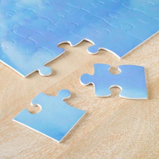 Cute Siberian Huskies Kerstmis Puzzle Legpuzzel (Zijkant)