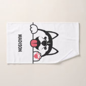 Cute Siberian Husky, aangepaste handdoekset Bad Handdoek (Handdoek)