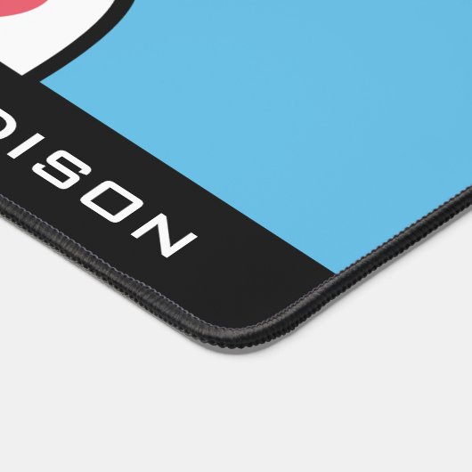 Cute Siberian Husky, aangepaste naam en kleur Bureaumat (Hoek)