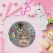 Cute Siberian Husky Birthday Bord (Feest)