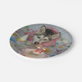 Cute Siberian Husky Birthday Bord (Gekanteld)