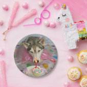 Cute Siberian Husky Birthday Bord (Feest)