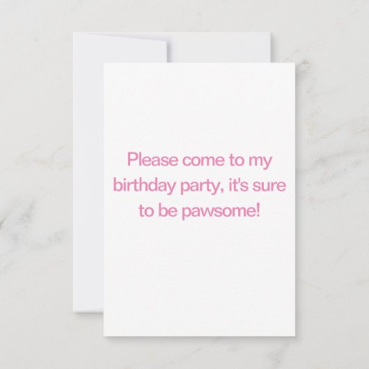 Cute Siberian Husky Birthday Invitation Kaart (Achterkant)