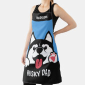 Cute Siberian Husky custom text Apron Schort (Insitu)