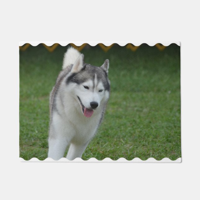 Cute Siberian Husky Deurmat (Voorkant)