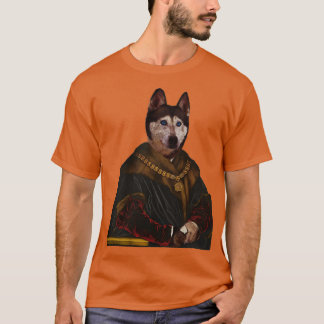 Cute Siberian Husky Distinguish Royal Dog Pets on T-shirt