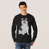 Cute Siberian Husky dog  Husky graphics T-shirt (Voorkant volledig)
