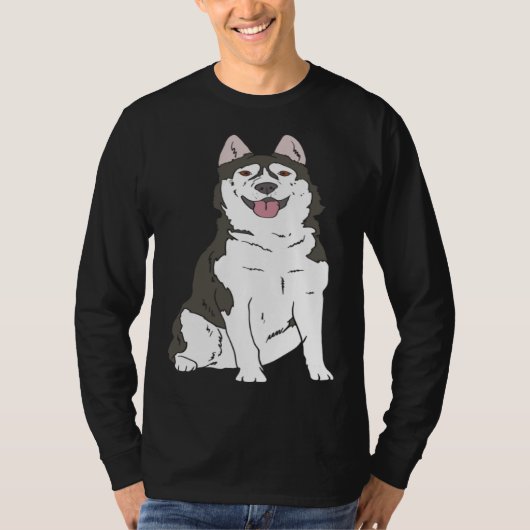 Cute Siberian Husky dog  Husky graphics T-shirt (Voorkant)