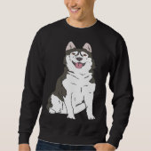 Cute Siberian Husky dog  Husky graphics Trui (Voorkant)
