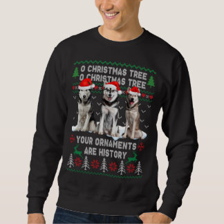 Cute Siberian Husky Dog Oh Kerstboom Ugly Xma Trui
