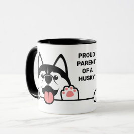 Cute Siberian Husky op maat gesneden mokken