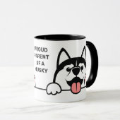 Cute Siberian Husky op maat gesneden mokken (Voorkant rechts)