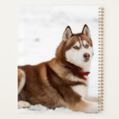 Cute Siberian Husky Portrait Planner (Achterkant)