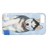 Cute Siberian Husky Puppy Dog in de sneeuw Case-Mate iPhone Case (Achterkant (Horizontaal))