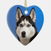 Cute Siberian Husky Puppy Dog Keramisch Ornament (Rechts)