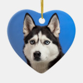 Cute Siberian Husky Puppy Dog Keramisch Ornament (Voorkant)