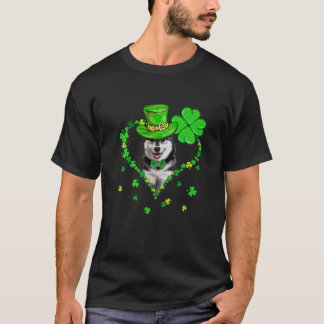 Cute Siberian Husky Saint Patrick's Day T-shirt