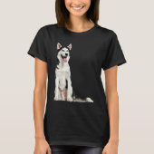 Cute Siberian Husky T-shirt (Voorkant)