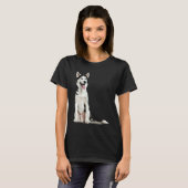 Cute Siberian Husky T-shirt (Voorkant volledig)