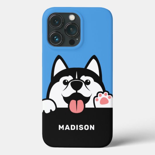 Cute Siberian Husky-telefoongesprekken Case-Mate iPhone Case (Achterkant)