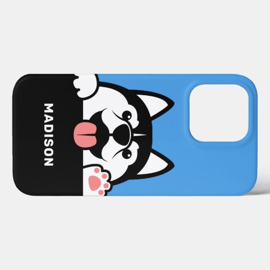 Cute Siberian Husky-telefoongesprekken Case-Mate iPhone Case (Achterkant (horizontaal))