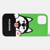 Cute Siberian Husky-telefoongesprekken Case-Mate iPhone Case (Achterkant (horizontaal))