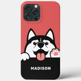 Cute Siberian Husky-telefoongesprekken iPhone 16 Plus Hoesje