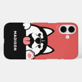 Cute Siberian Husky-telefoongesprekken Case-Mate iPhone Case (Achterkant (horizontaal))