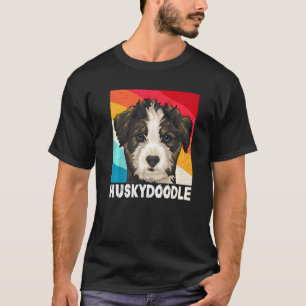 Cute Siberian Huskydole Art Retro Sociabl Huskyd T-shirt