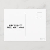 Cute Sick Teddy Dog krijgt goed briefkaart (Achterkant)