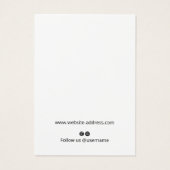 Cute Signature Script Earring Display Card Visitekaartje (Achterkant)