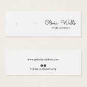 Cute Signature Script Stud Earning Display Kaart (Voorkant /achterkant)