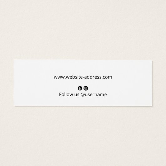 Cute Signature Script Stud Earning Display Kaart (Achterkant)