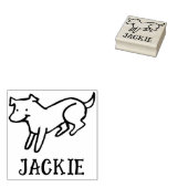 Cute Signature Stamp for Dog Lovers Rubberstempel (Gestempeld)