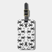 Cute Silhouette Lizard Pattern Bagagelabel (Voorkant verticaal)