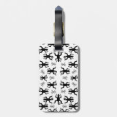 Cute Silhouette Lizard Pattern Bagagelabel (Achterkant verticaal)