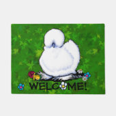 Cute Silkie Chicken Doormat Deurmat (Voorkant)