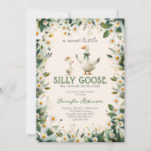 Cute Silly Goose Gender Neutral Baby Shower Kaart (Voorkant)