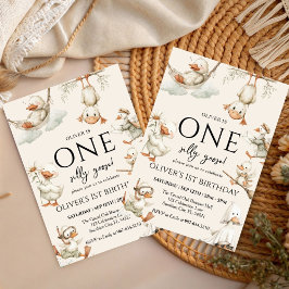 cute Silly Goose ,One Silly Goose 1st Party Kaart