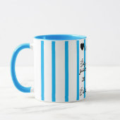 Cute Silly Goose Pink Stripe Personalized Mug Mok (Links)