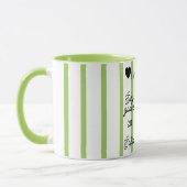 Cute Silly Goose Pink Stripe Personalized Mug Mok (Links)