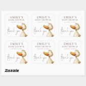 Cute Silly Goose Thank You Baby Shower Vierkante Sticker (Vel)